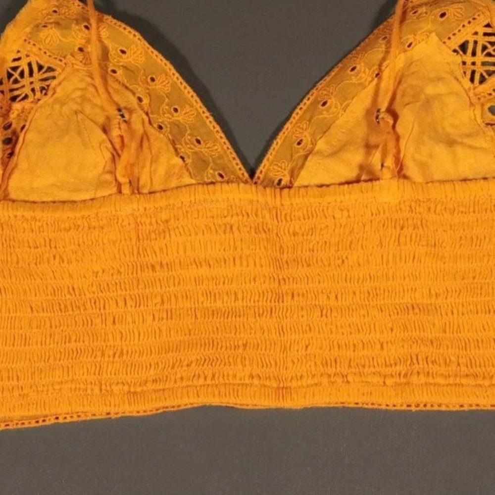 NWT Free People Carina Bralette in Mango - Picture 2 of 9